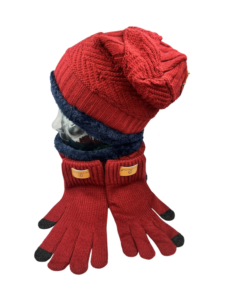 Ensemble tuque, cache-cou et gants||Gloves, beanie and gaiter tripack