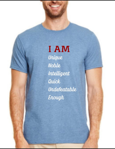 I am Unique Affirmation Tshirt Male